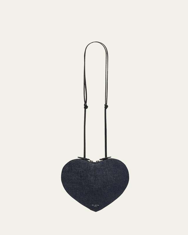 Le Coeur Crossbody Bag in Denim
